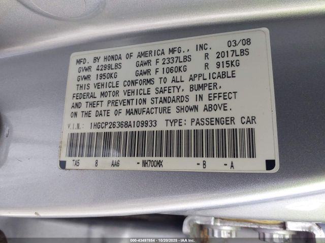 Honda Accord 2.4 Lx Image 2