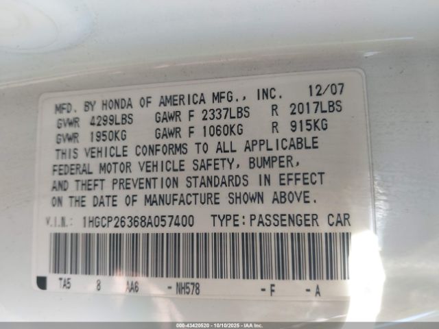 Honda Accord 2.4 Lx Image 7