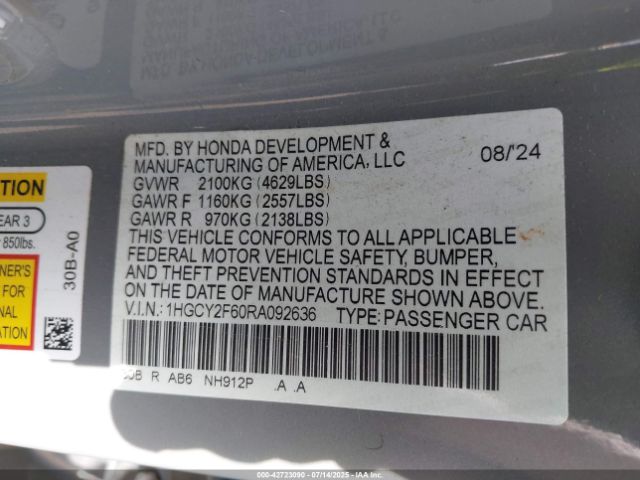 Honda Accord Hybrid Ex-l Image 16