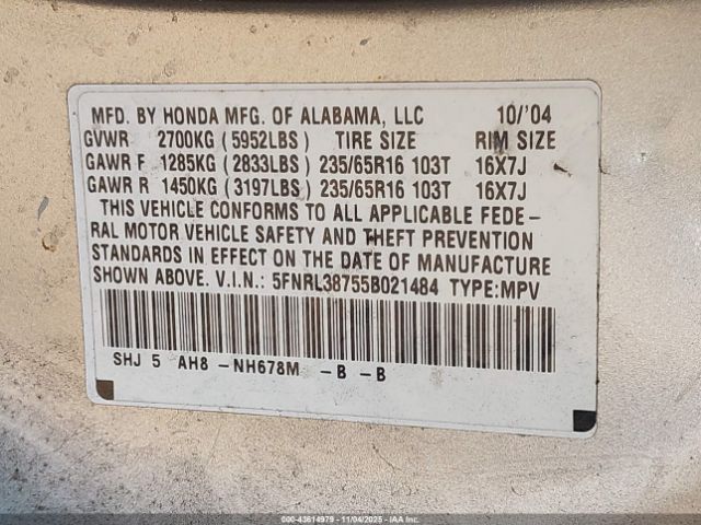 Honda Odyssey Ex-l Image 3