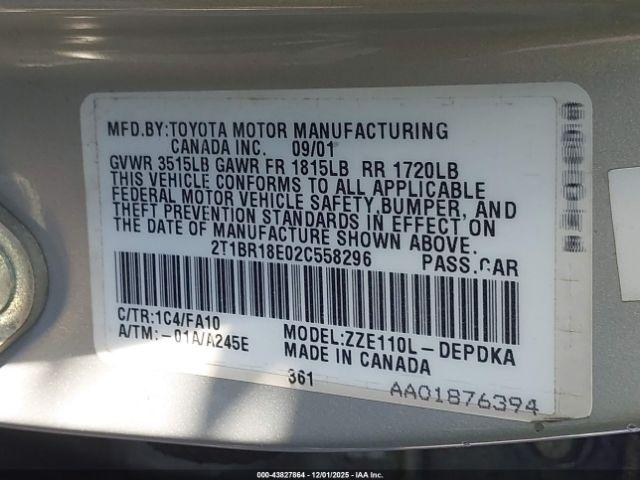 Toyota Corolla Le Image 8