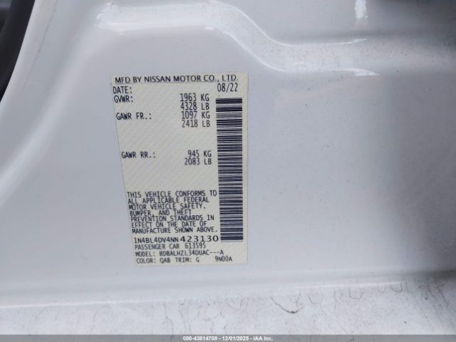 Nissan Altima Sv Fwd Image 11