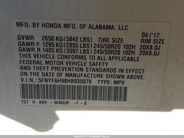 Honda Pilot Touring Image 7